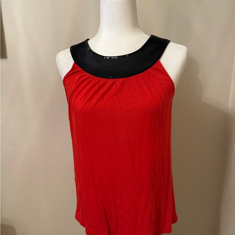 Express Red and Black Blouse